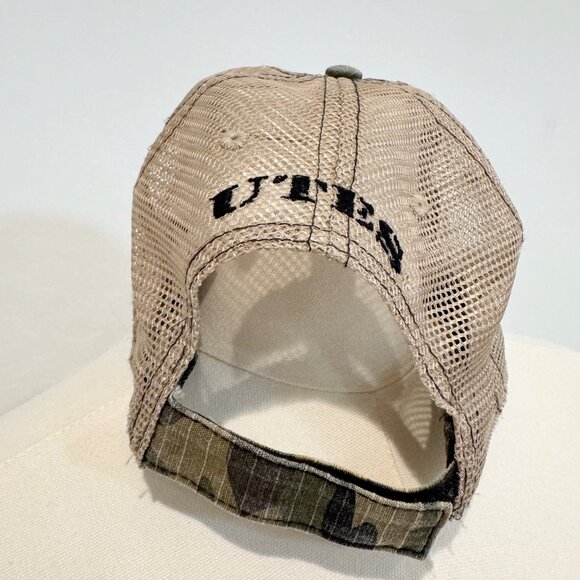 Utah Utes Camo Mesh Back Athletic Football Hat Sports Cap Outdoor Green One Size - Picture 7 of 7